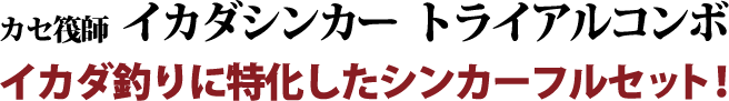 イカダ釣りに特化したシンカーフルセット！