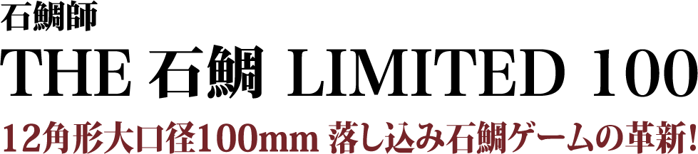 直球勝負！落し込み石鯛専用リール