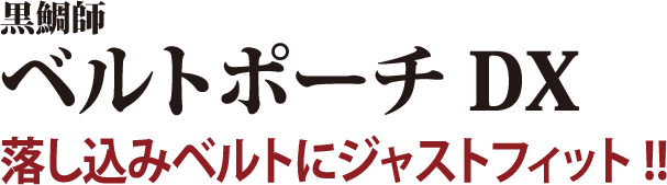 落し込みベルトにジャストフィット!!