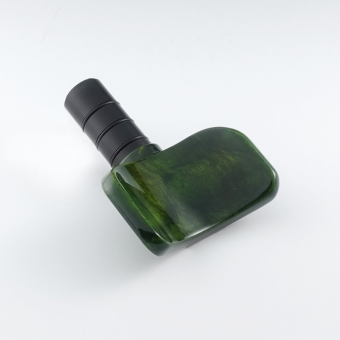 天然木ひじあて 丸型／ウォールナット（緑）付属